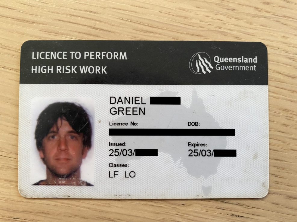 High Risk Work licence Queensland